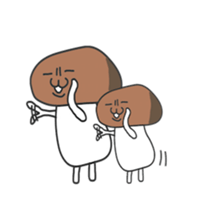 Parent-child mushroom sticker #7523051