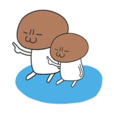 Parent-child mushroom sticker #7523052