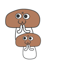 Parent-child mushroom sticker #7523055