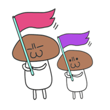 Parent-child mushroom sticker #7523057