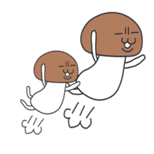 Parent-child mushroom sticker #7523063