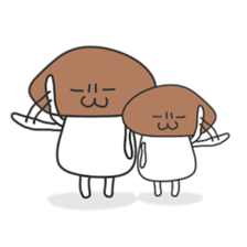 Parent-child mushroom sticker #7523066