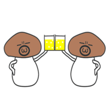 Parent-child mushroom sticker #7523067