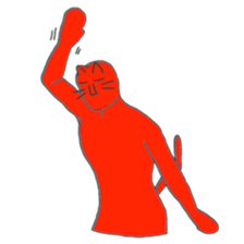 ROCK red cat sticker #7523432