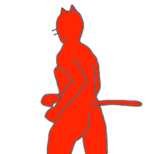 ROCK red cat sticker #7523434