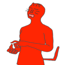 ROCK red cat sticker #7523440