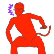 ROCK red cat sticker #7523442