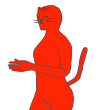 ROCK red cat sticker #7523443