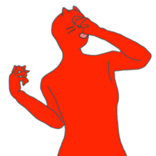 ROCK red cat sticker #7523450