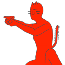 ROCK red cat sticker #7523451