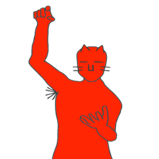 ROCK red cat sticker #7523452