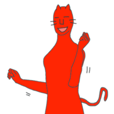 ROCK red cat sticker #7523453