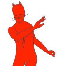 ROCK red cat sticker #7523454