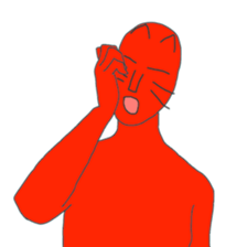 ROCK red cat sticker #7523457