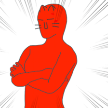 ROCK red cat sticker #7523458