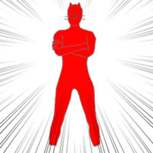 ROCK red cat sticker #7523461