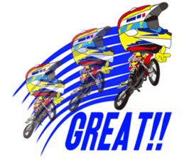 love motocross! love bike! love race! sticker #7524245
