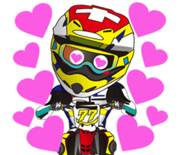 love motocross! love bike! love race! sticker #7524254