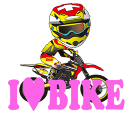 love motocross! love bike! love race! sticker #7524258