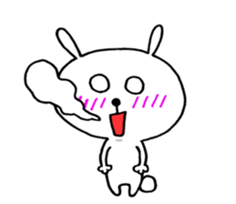 Cat which likes chocolte & Rbbit sticker #7524489