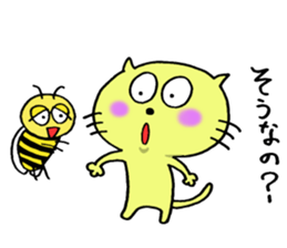 Cat which likes chocolte & Rbbit sticker #7524500