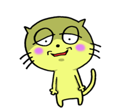 Cat which likes chocolte & Rbbit sticker #7524501