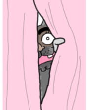 Ugly face of the cat sticker #7525991