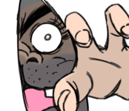 Ugly face of the cat sticker #7525995