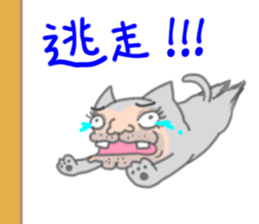 Ugly face of the cat sticker #7526012