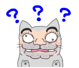 Ugly face of the cat sticker #7526015