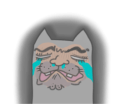 Ugly face of the cat sticker #7526020