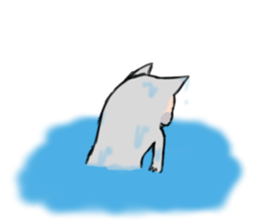 Ugly face of the cat sticker #7526026