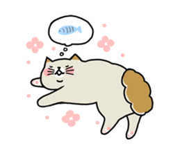 laid back cat sticker #7526599