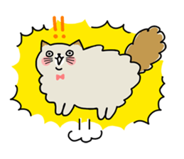 laid back cat sticker #7526604