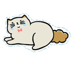 laid back cat sticker #7526605