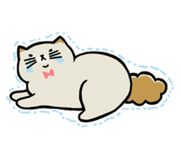 laid back cat sticker #7526605