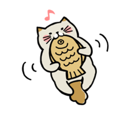 laid back cat sticker #7526612