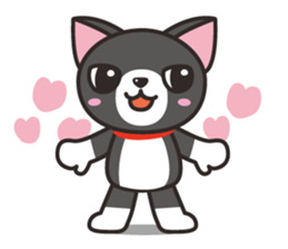Nya-san of black cat sticker #7527811