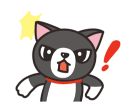 Nya-san of black cat sticker #7527822