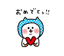 Cat hooded. sticker #7529825