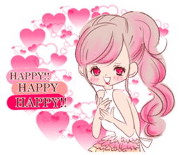 LOVE LOVE LOVE KAWAII PinkGirl sticker #7531430