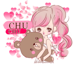 LOVE LOVE LOVE KAWAII PinkGirl sticker #7531432