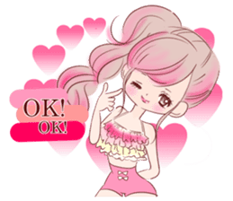 LOVE LOVE LOVE KAWAII PinkGirl sticker #7531433