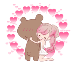 LOVE LOVE LOVE KAWAII PinkGirl sticker #7531435