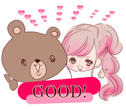LOVE LOVE LOVE KAWAII PinkGirl sticker #7531438