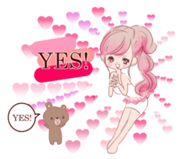 LOVE LOVE LOVE KAWAII PinkGirl sticker #7531439