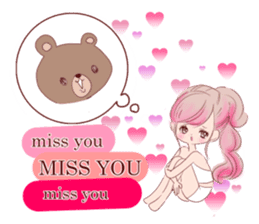 LOVE LOVE LOVE KAWAII PinkGirl sticker #7531443