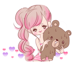 LOVE LOVE LOVE KAWAII PinkGirl sticker #7531446