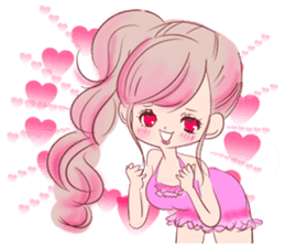 LOVE LOVE LOVE KAWAII PinkGirl sticker #7531448