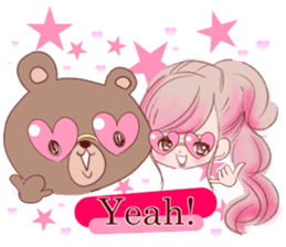 LOVE LOVE LOVE KAWAII PinkGirl sticker #7531451